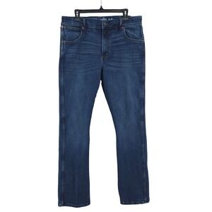Wrangler Bootcut Retro Slim Boot Dark Wash Mid Rise Blue Denim Jeans Mens 36x34